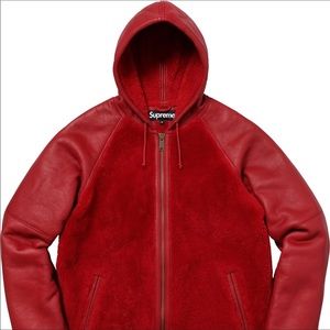 Supreme reversible shearling NWT
